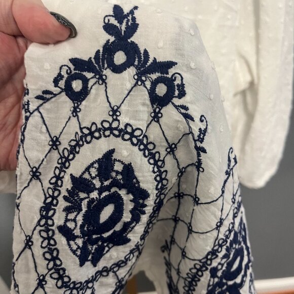 Belle Tweed Embroidered-Looking Blouse 26w/28W - Picture 3 of 4